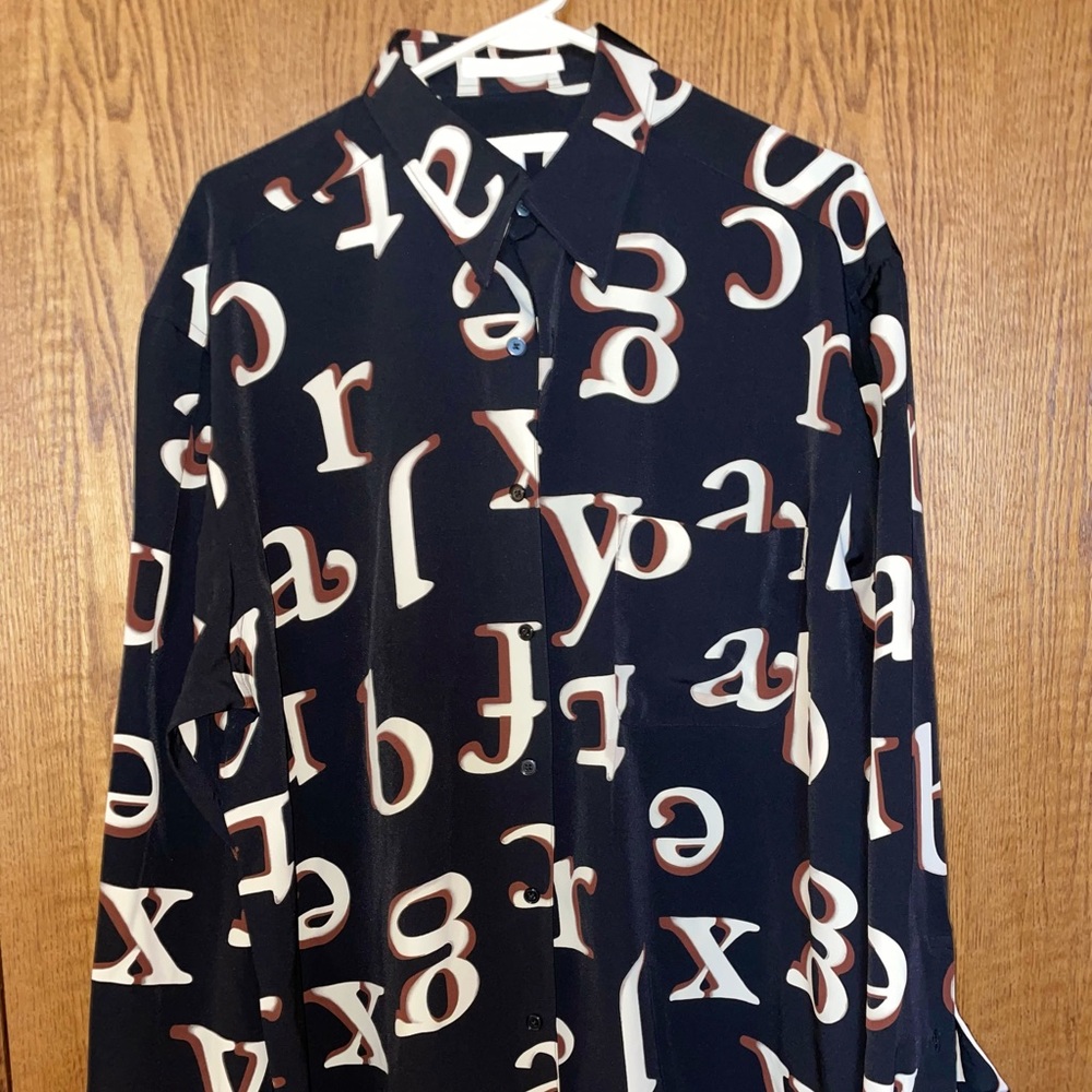 Mens collar shirt long sleeve black